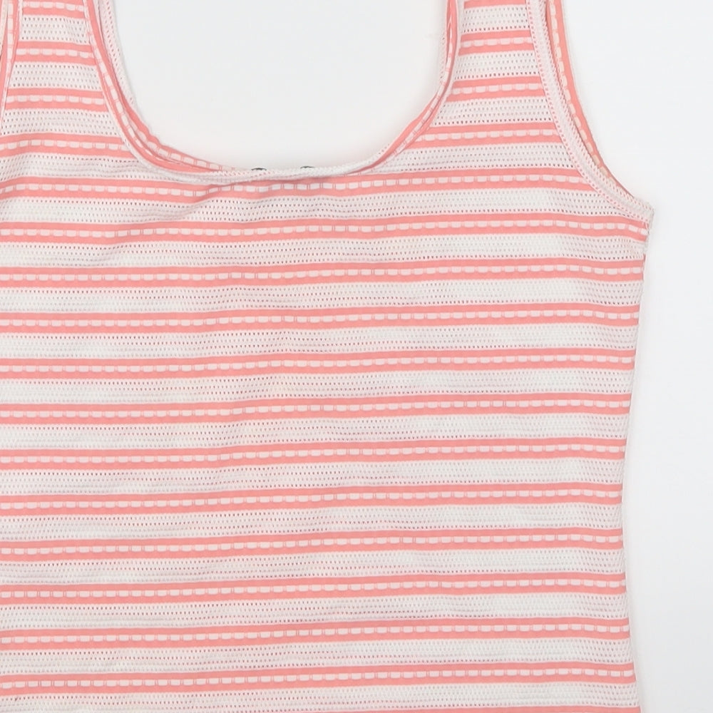 Anel Womens Pink Striped  Basic Tank Size S