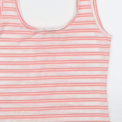Anel Womens Pink Striped  Basic Tank Size S