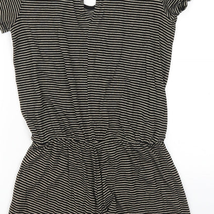 FOREVER 21 Womens Beige Striped Rayon Playsuit One-Piece Size S