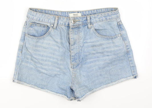 FOREVER 21 Womens Blue  Denim Hot Pants Shorts Size 29 in