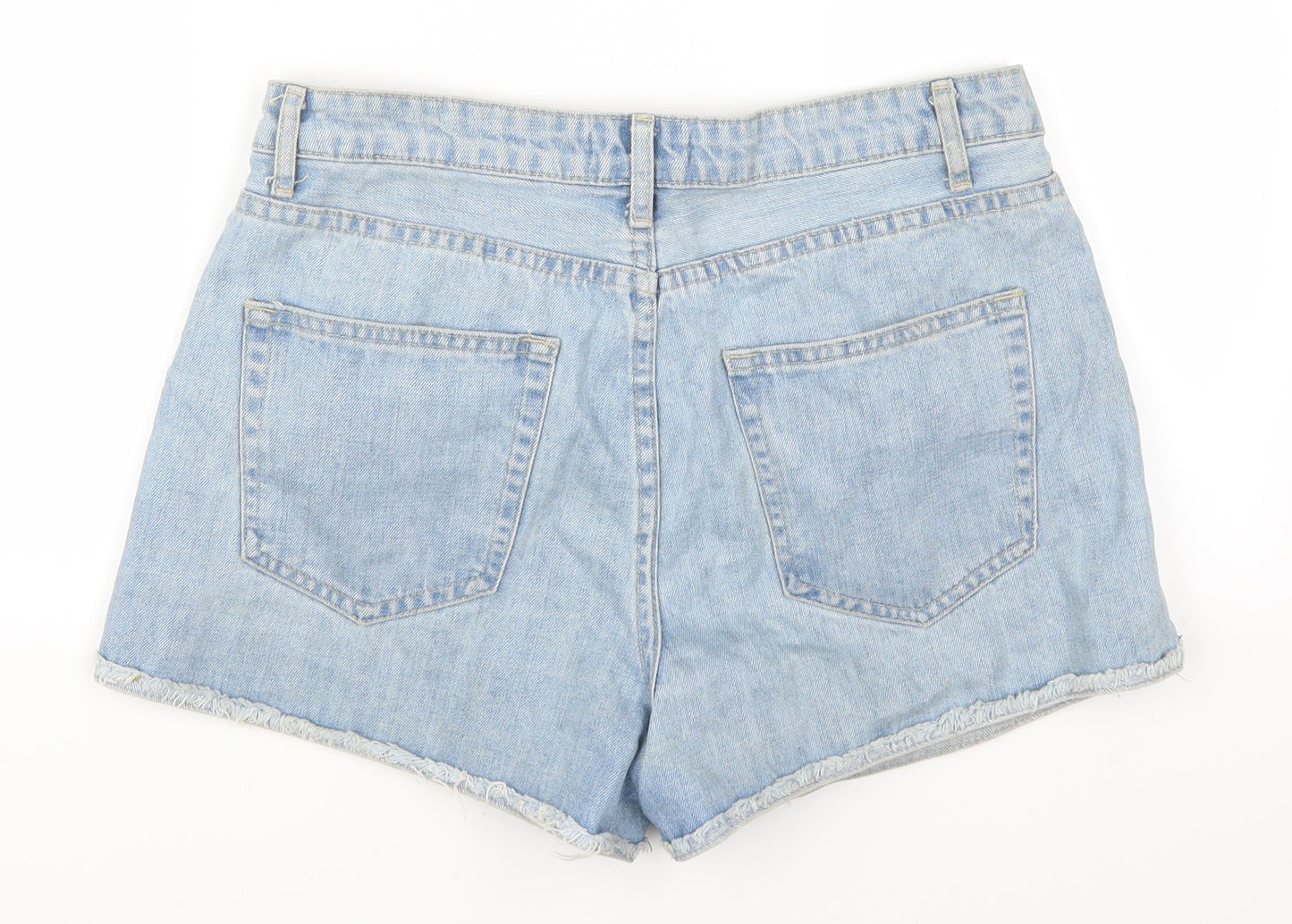 FOREVER 21 Womens Blue  Denim Hot Pants Shorts Size 29 in