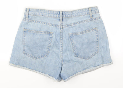 FOREVER 21 Womens Blue  Denim Hot Pants Shorts Size 29 in
