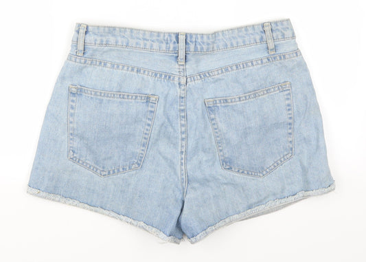 FOREVER 21 Womens Blue  Denim Hot Pants Shorts Size 29 in