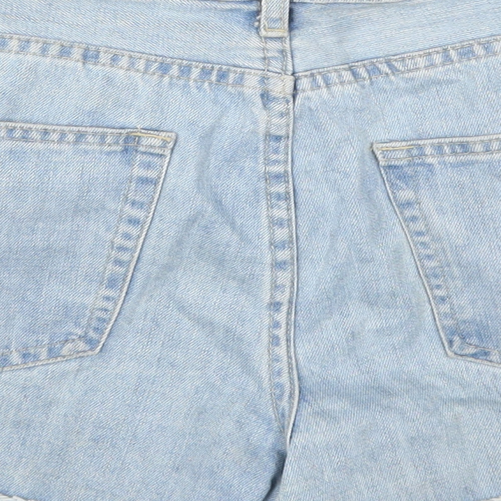 FOREVER 21 Womens Blue  Denim Hot Pants Shorts Size 29 in