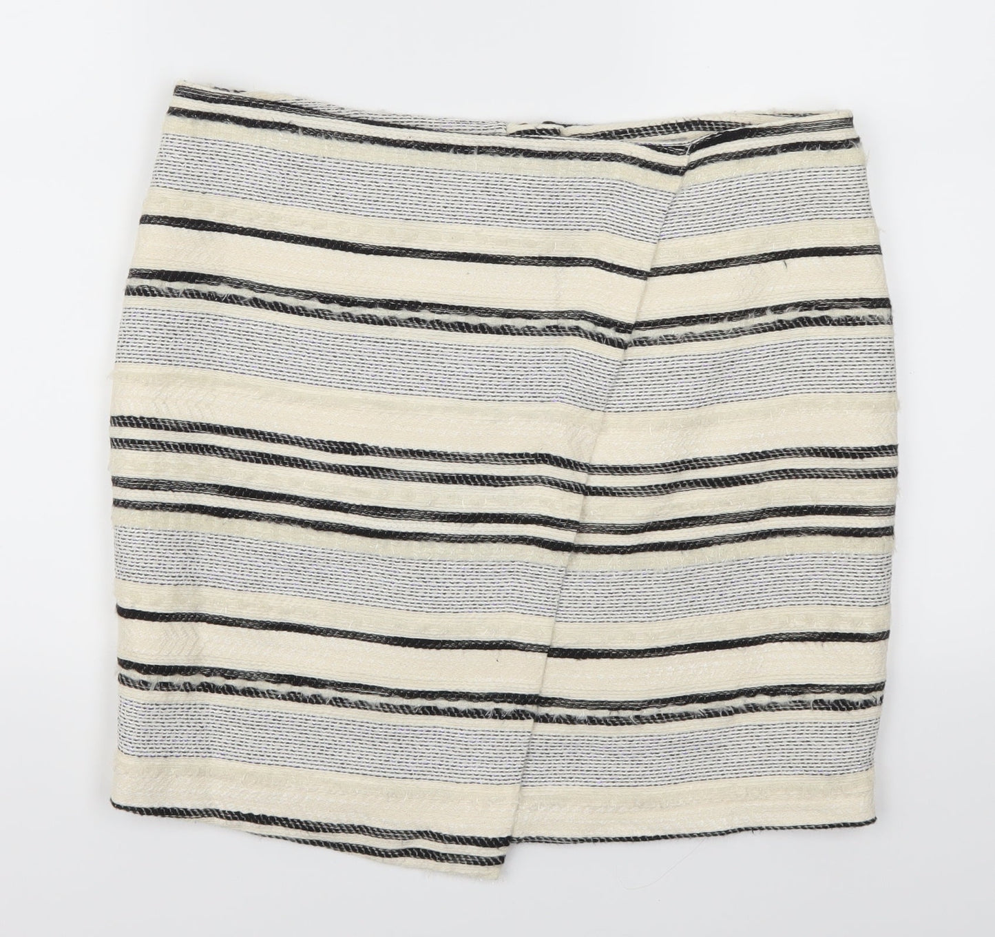 H&M Womens Beige Striped  Straight & Pencil Skirt Size 12