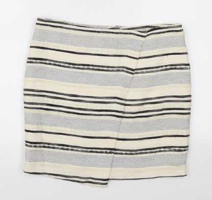 H&M Womens Beige Striped  Straight & Pencil Skirt Size 12