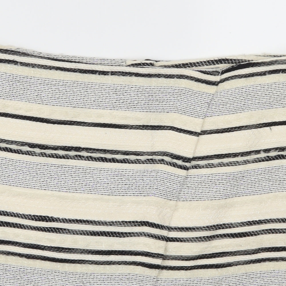 H&M Womens Beige Striped  Straight & Pencil Skirt Size 12