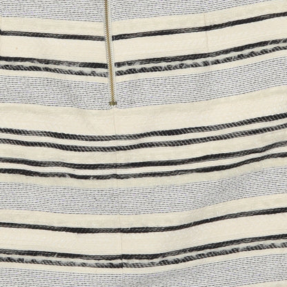 H&M Womens Beige Striped  Straight & Pencil Skirt Size 12