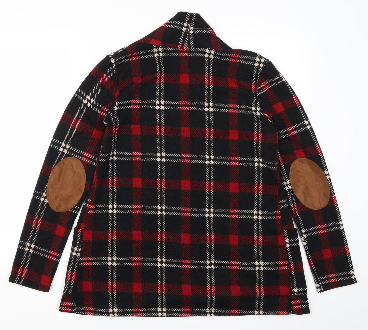 Egy California Womens Red Check  Cardigan Jumper Size M