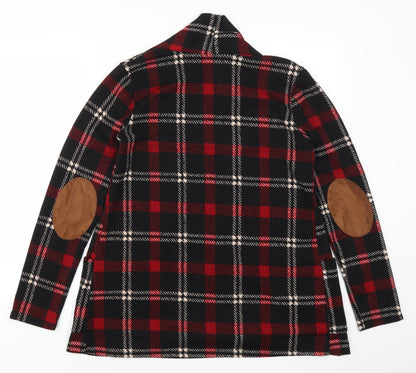 Egy California Womens Red Check  Cardigan Jumper Size M