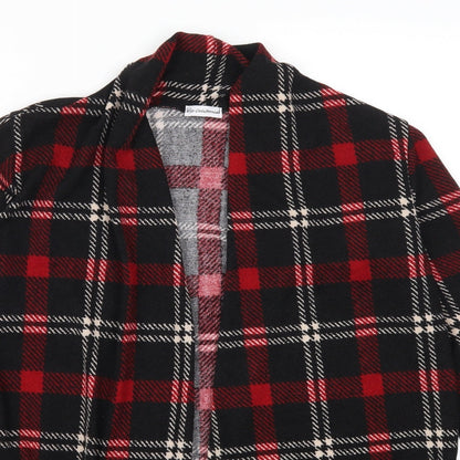 Egy California Womens Red Check  Cardigan Jumper Size M