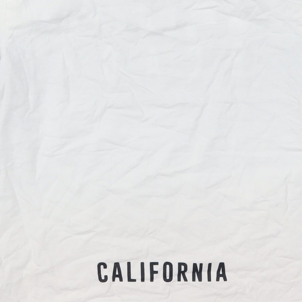 F&F Boys White   Basic T-Shirt Size 10-11 Years  - Venice Beach California