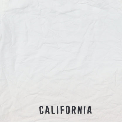 F&F Boys White   Basic T-Shirt Size 10-11 Years  - Venice Beach California