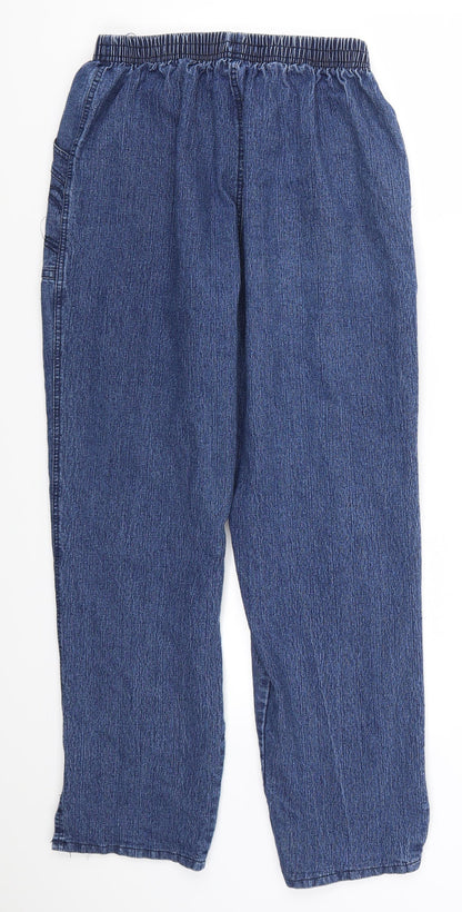 Womens UK Size 27 in Preworn Regular Fit Cropped Blue Jeans