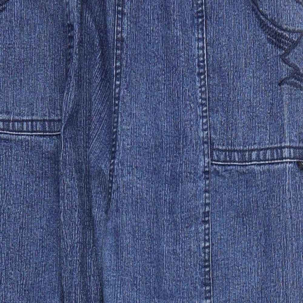 Womens UK Size 27 in Preworn Regular Fit Cropped Blue Jeans