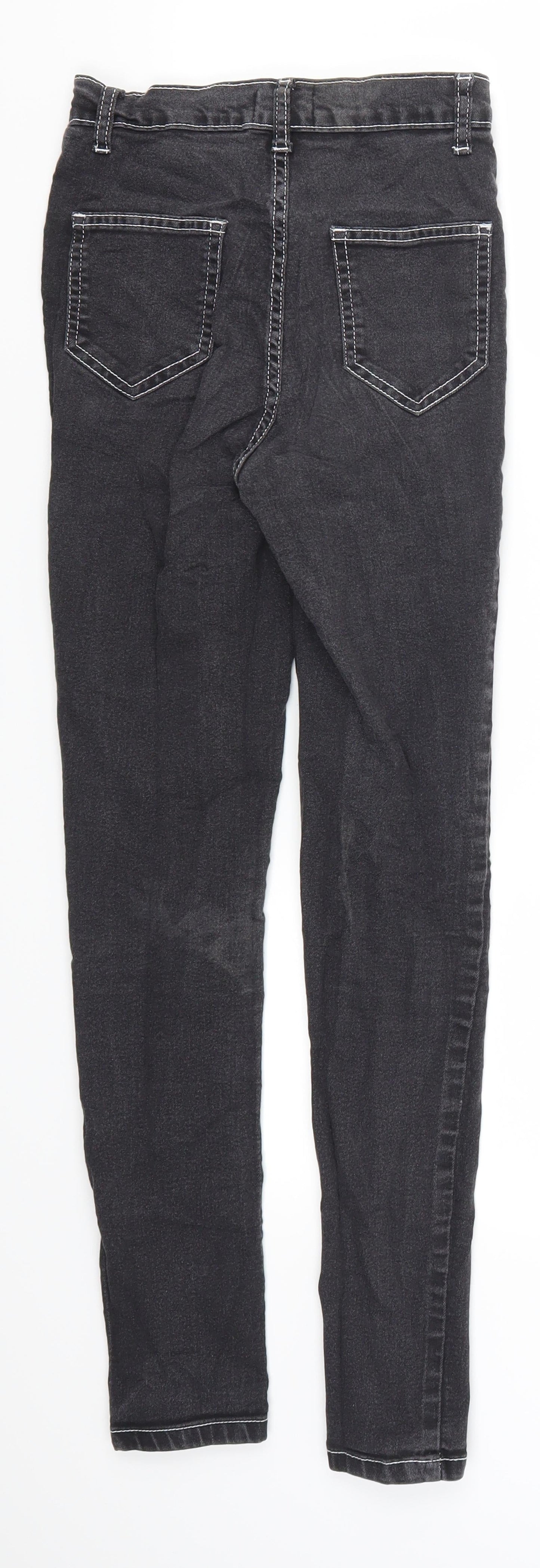 Pretty Little Thing Womens Grey  Denim Straight Jeans Size 6 L26.5 in