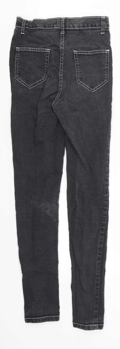 Pretty Little Thing Womens Grey  Denim Straight Jeans Size 6 L26.5 in