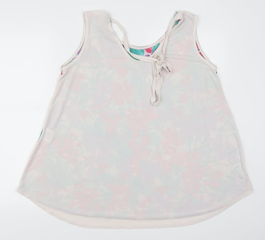 Isle Womens Multicoloured Floral  Basic Tank Size 16