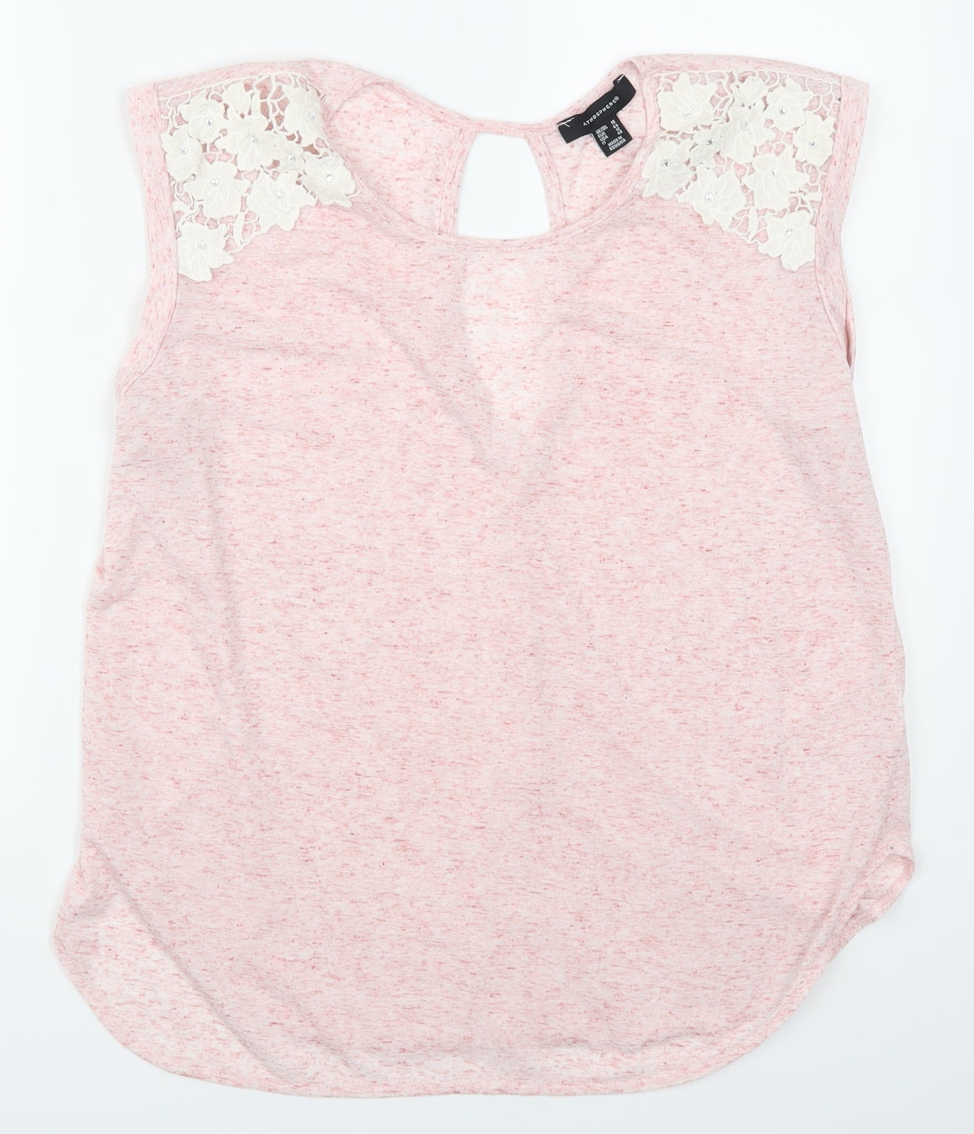 Womens UK Size 10 Atmosphere Pink Basic T-Shirt