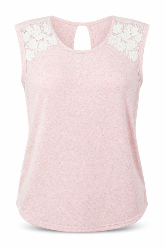 Front view of Atmosphere women’s pink basic t-shirt, size UK 10