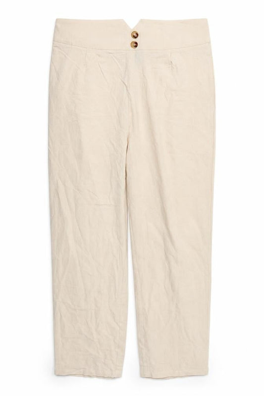 Womens UK Size XL SheIn Regular Fit  Beige Trousers