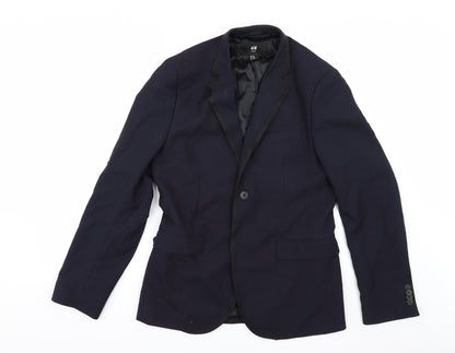 Mens UK Size 38 H&M Regular Blue Suit Jacket