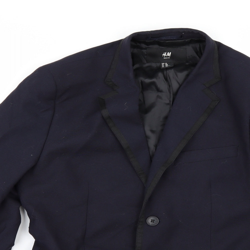 Mens UK Size 38 H&M Regular Blue Suit Jacket