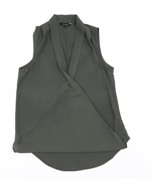 Womens UK Size 10 New Look Green Tunic Blouse
