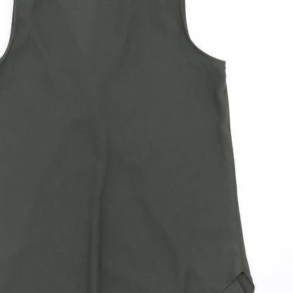 Womens UK Size 10 New Look Green Tunic Blouse