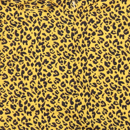 Savida` Womens Yellow Animal Print  Tunic Blouse Size XS