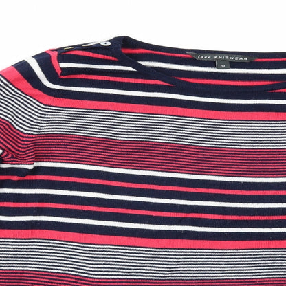 Love knitwear Womens Multicoloured Striped  Pullover Jumper Size 12