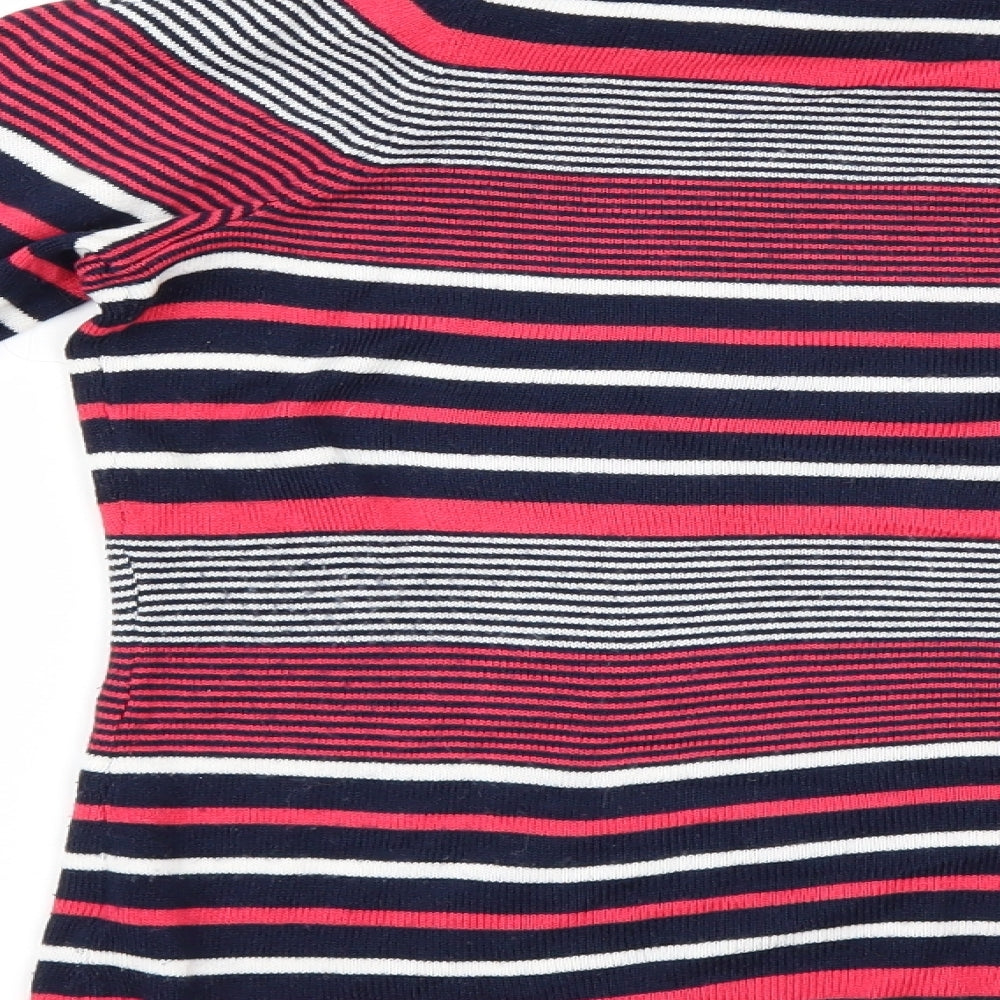 Love knitwear Womens Multicoloured Striped  Pullover Jumper Size 12