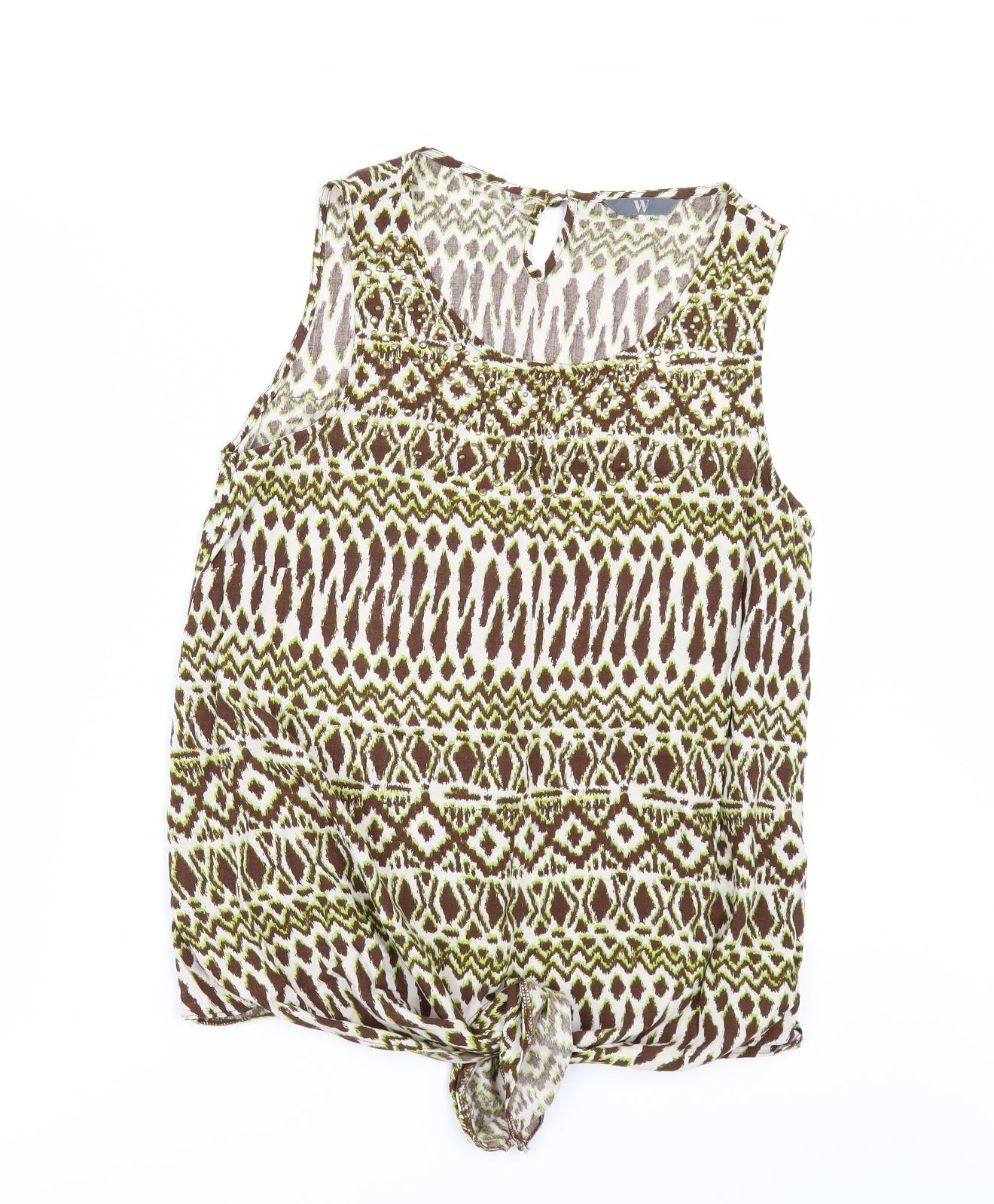 Womens UK Size 12 BHS Multicoloured Camisole Blouse