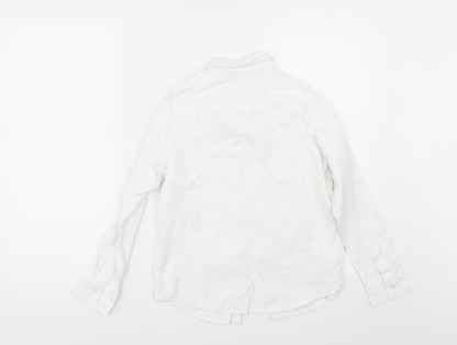 Back view of Primark boys’ white basic button-up, size 9-10, years