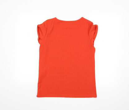 Womens UK Size 8 Warehouse Orange Basic Tank