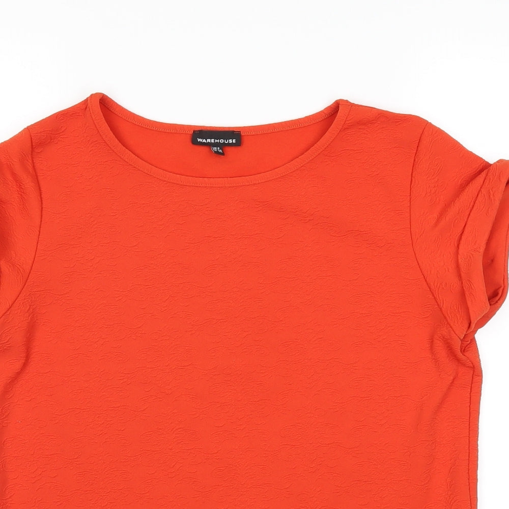 Womens UK Size 8 Warehouse Orange Basic Tank