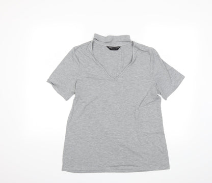 Womens UK Size 14 Dorothy Perkins Grey Basic T-Shirt