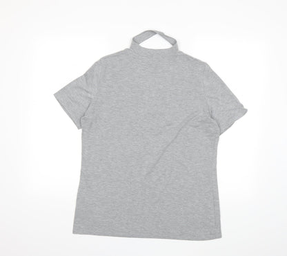 Womens UK Size 14 Dorothy Perkins Grey Basic T-Shirt