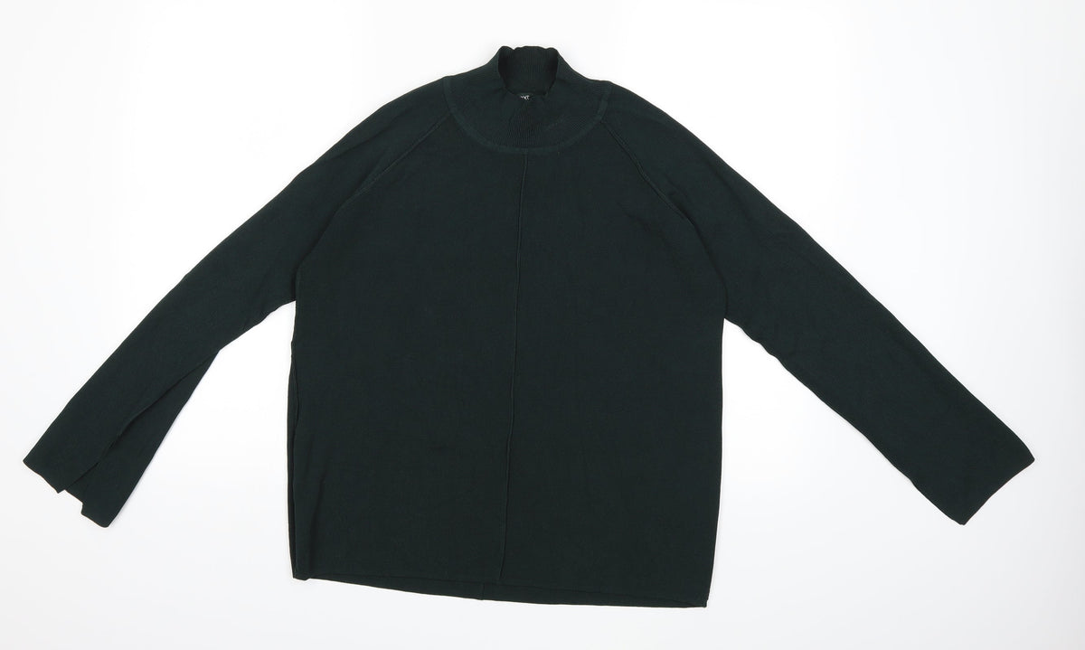Additional front view of Next women’s green knit jumper, size UK 8