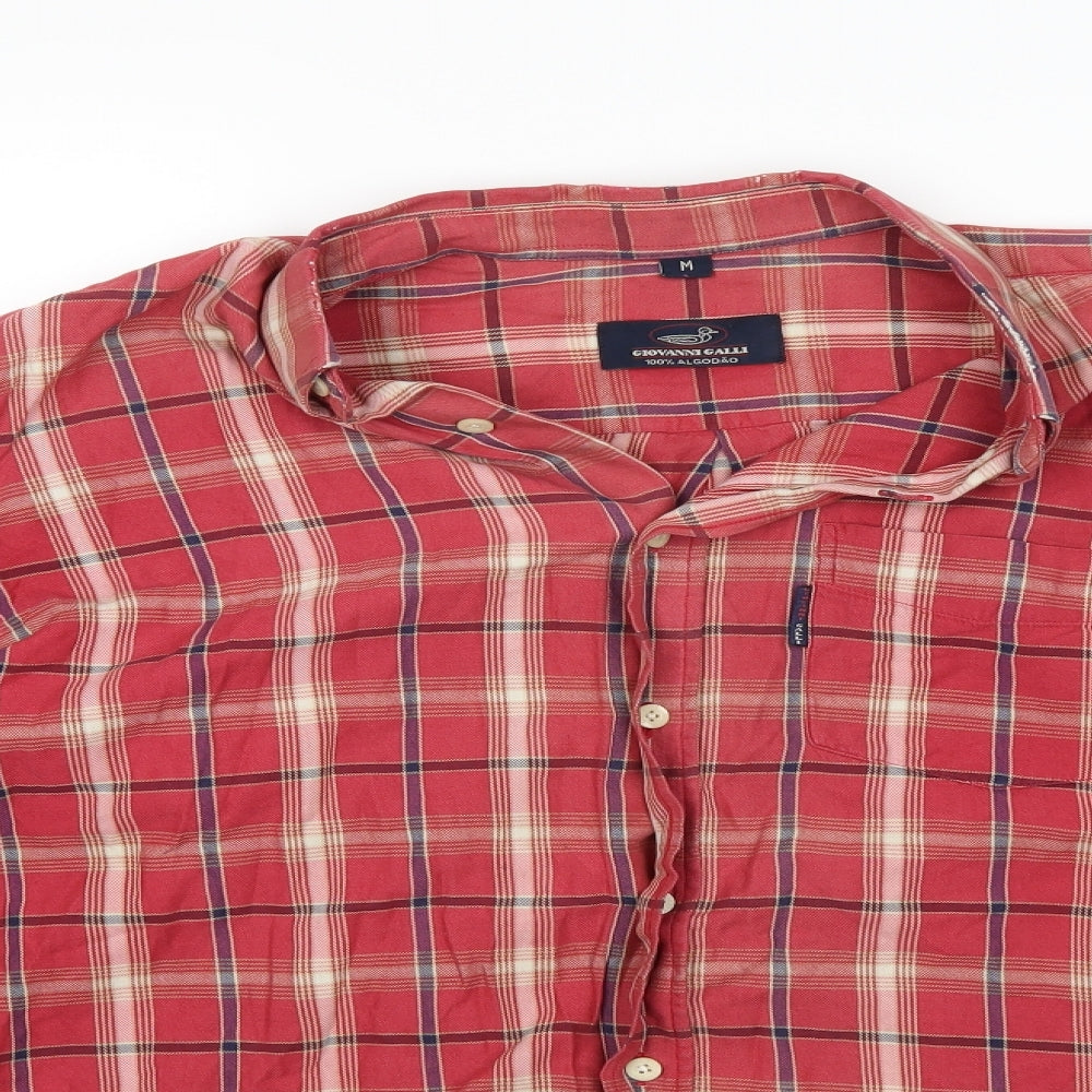 Mens UK Size M giovanni galli Red  Button-Up Long Sleeve Casual Shirt