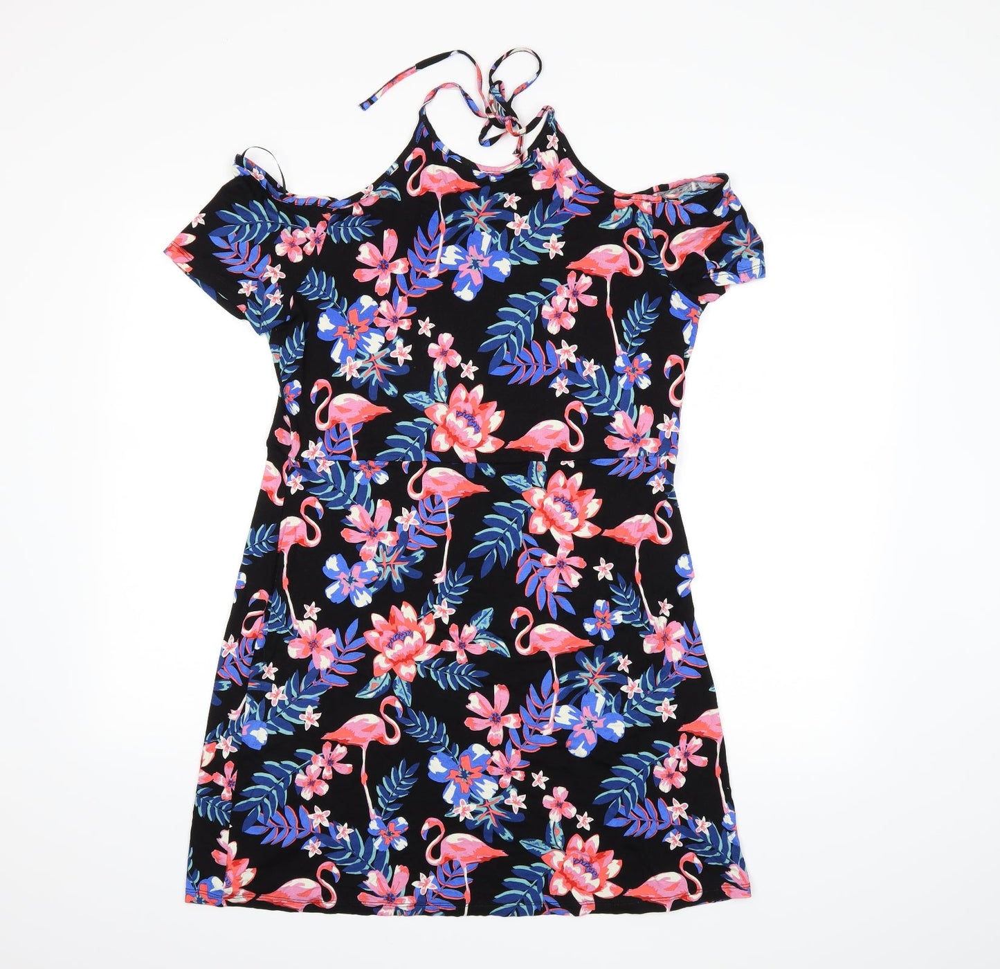 Peacocks Womens Black Floral  Shift  Size 12