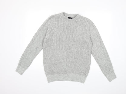 New Look Mens Grey  Knit Pullover Jumper Size M