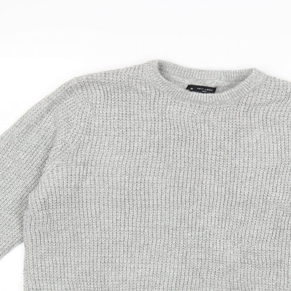 New Look Mens Grey  Knit Pullover Jumper Size M