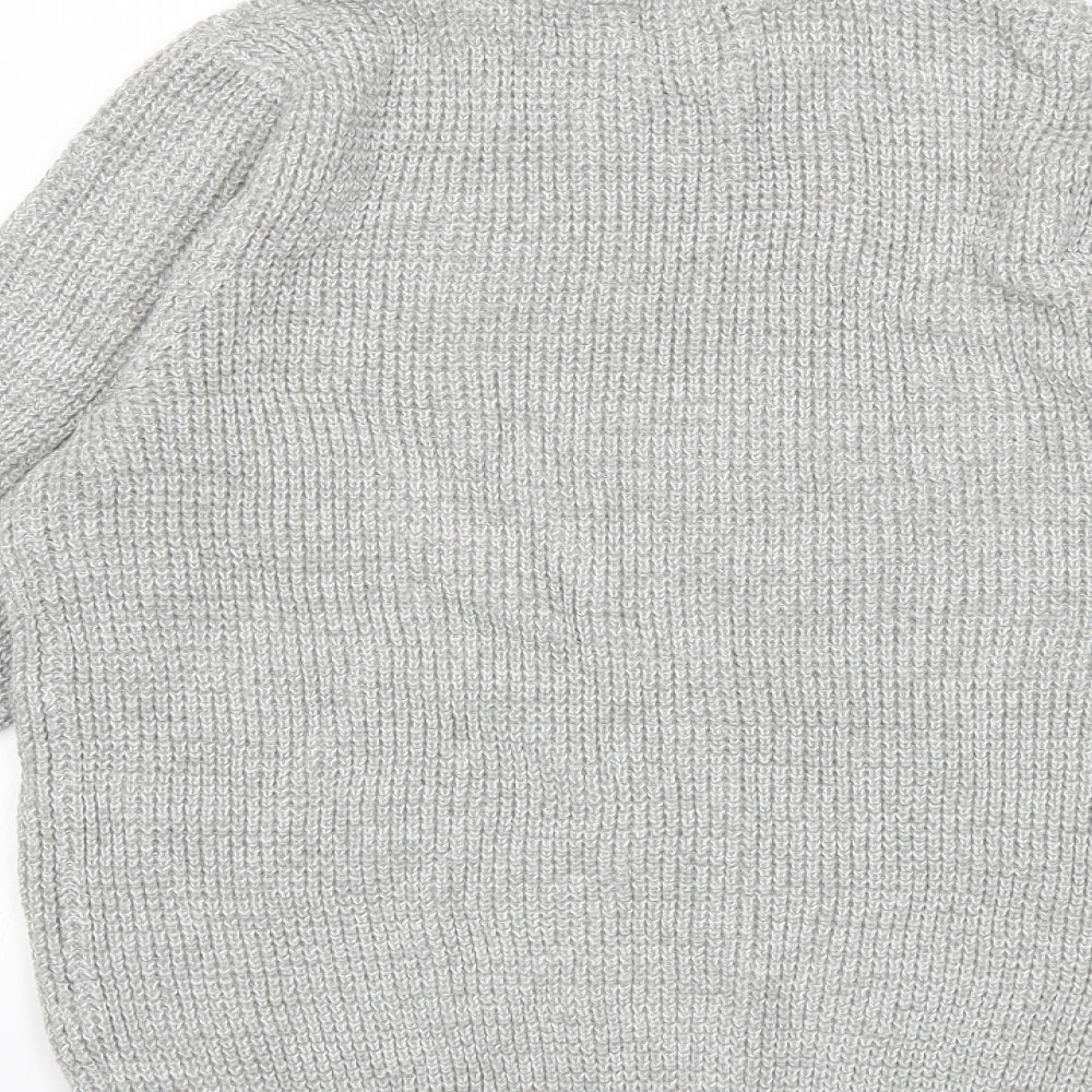 New Look Mens Grey  Knit Pullover Jumper Size M