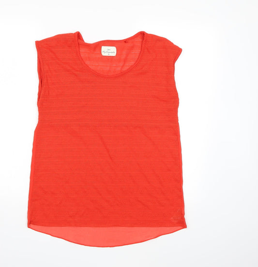 Womens UK Size 12 NEXT Red Basic T-Shirt