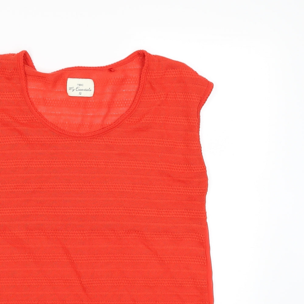 Womens UK Size 12 NEXT Red Basic T-Shirt