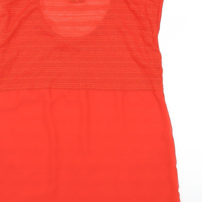 Womens UK Size 12 NEXT Red Basic T-Shirt
