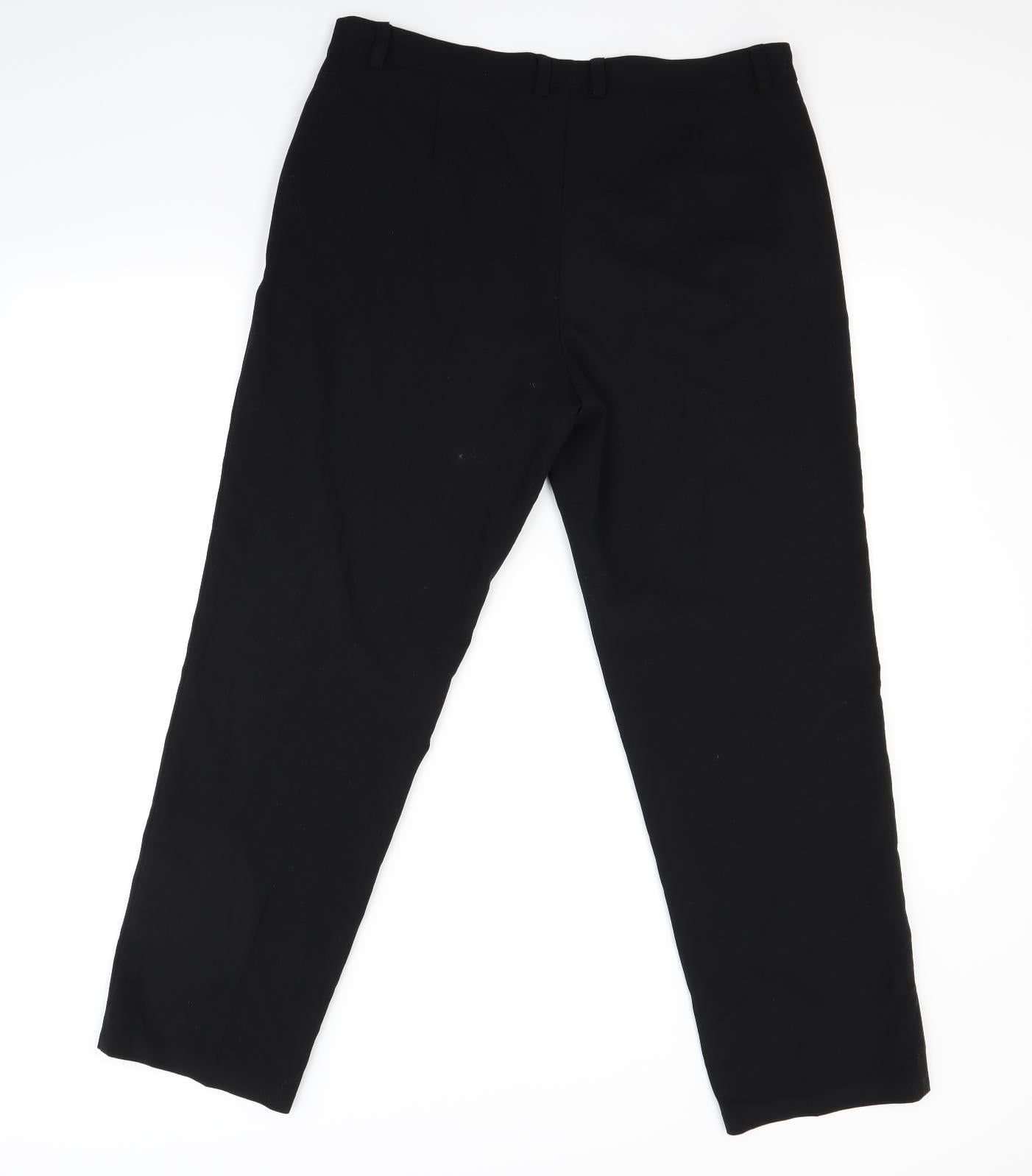 Womens UK Size 14 Marks and Spencer Regular Fit  Black Trousers