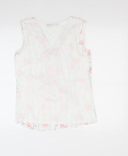 Womens UK Size S Preworn White Basic Button-Up