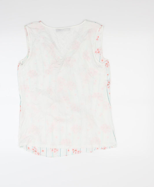 Womens UK Size S Preworn White Basic Button-Up